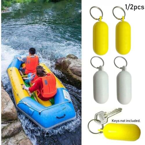 1/2pcs Kayak Floating Keyring Fender Buoyant Key Ring Marine Sailing Boat Float Canal Keychain Water Sports Accessories