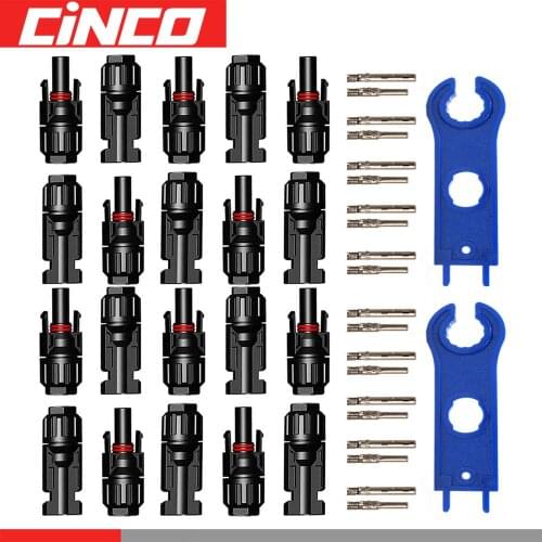 10pairs x PV Cable connector with 1pair Spanner connected solar panel Plug cable 2.5mm2 4mm2 and 6mm2 waterproof