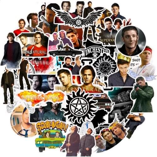 10/30/50pcs/pack Supernatural TV Show Lable Stickers For Refrigerator Car Helmet DIY Gift Box Bicycle Guitar Decal Notebook