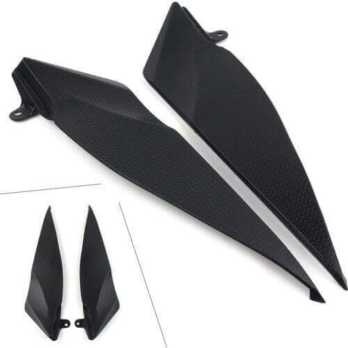 2X Motorcycle Gas Tank Side Cover Trim Cowl Panels Fairing for Yamaha 2007 2008 YZF R1 Unpainted Black ABS Plastic