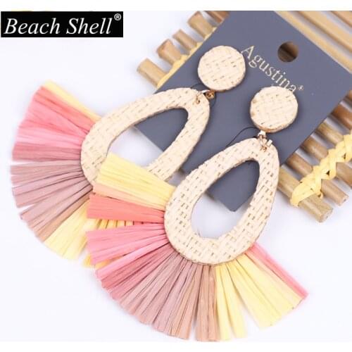2020 tassel earrings women accessories long earrings jewelry handmade boho earring korean fashion bohemian christmas statement c