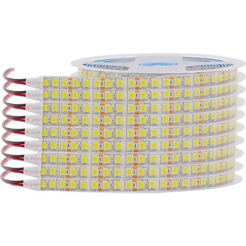 5M RGB LED Strip Light DC12V 2835 5050 5054 SMD Flexible LED Tape 60/120/240Leds Ribbon Waterproof Rope Light 3000K 4000K 6000K