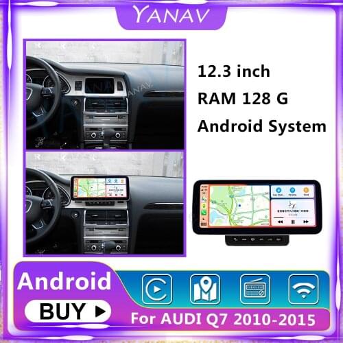 12.3 Inch ​Android 128G Car Radio stereo Multimedia For AUDI Q7 2010-2015 with MP4 DVD Player Auto GPS Navigation Head Unit