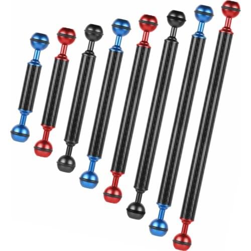 BGNING Carbon Fiber Floating Arm Buoyancy Aquatic Dual Ball Underwater Photography Accessory 5-10inch for SLR Camera Diving Tray