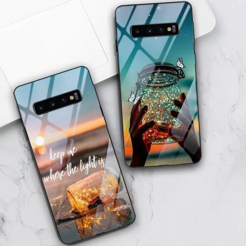Wishing Bottle Case For Samsung Galaxy S21 S10 S9 S8 S10e S20 Ultra A51 A71 A50 A21S A20E A70 Note 20 10 9 8 Plus Tempered Glass