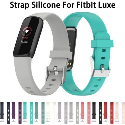 Color Wrist Strap for Fitbit Luxe Silicone Band Smart Watch Accessorie For Fitbit Luxe Smart Wristband Strap Replacement Bands