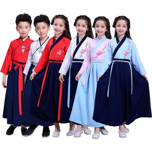 Children Chinese Clothing Skirt Girls Immortal Chinese-style Improved Hanbok Small Nunnery HAN DYNASTY Element Formal Dress
