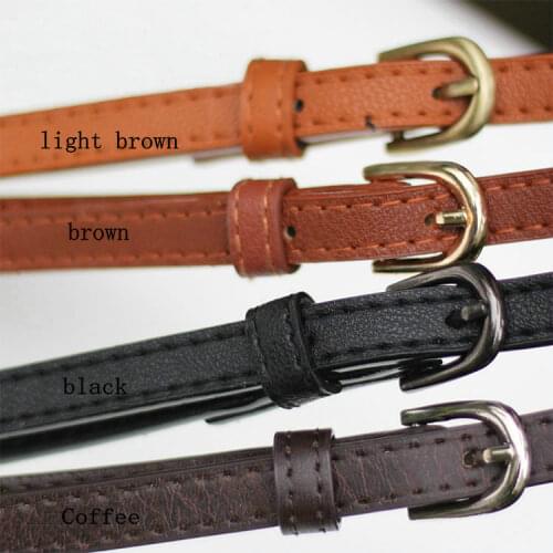 DIY Exquisite thread pressing handcraft 12mm wide PU Leather handle adjustable 107---117cm bag strap DIY handbag belt