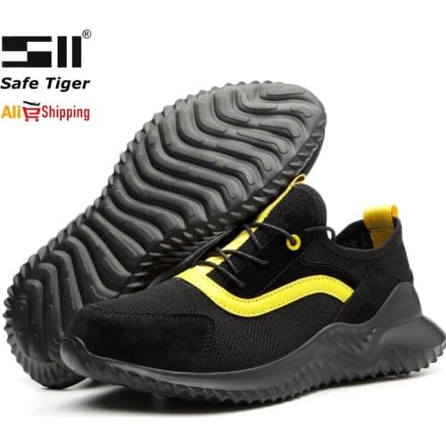 Breathable Men Security Work Safety Shoes for Construction Anti-smashing Outdoor Casual Safety Steel Toe Sneakers
