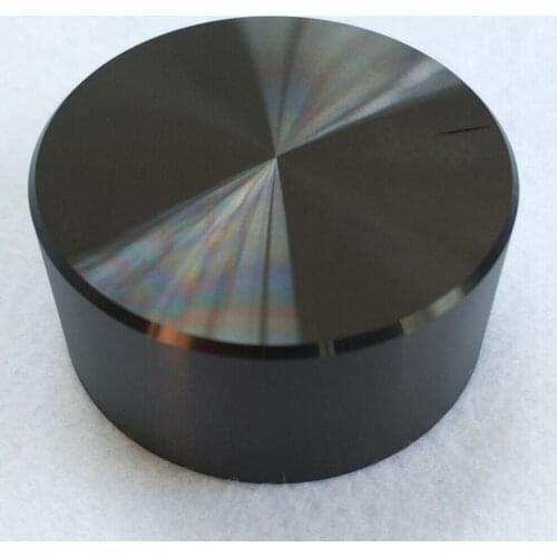 GHH Black 30mm Aluminum Knurled Knob Caps Volume Control For 6mm Shaft Easy To Use Durable MI0460