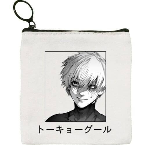 Tokyo Ghoul Kaneki Ken Eyes Japan Anime Canvas Coin Purse Coin Purse Collection Canvas Bag Small Wallet Zipper Key Bag Hand Gift