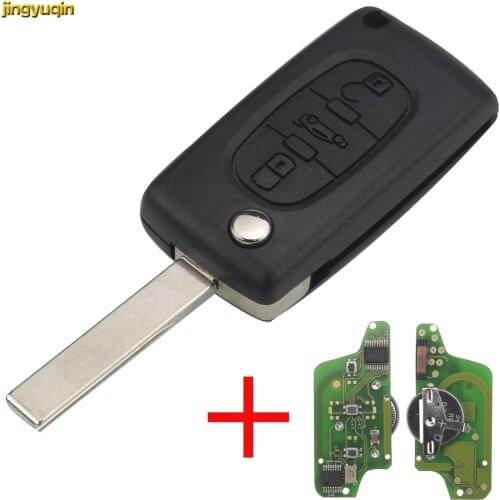 Jingyuqin HU83 Blade 433mhz ID46 PCF7961 Chip 3 Buttons Remote Key Fob for Peugeot 207 307 307S 407 Citroen C2 C3 C4 C5 Styling