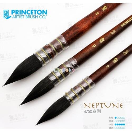Princeton Artist Brush, Neptune Series 4750Q, Synthetic Squirrel Watercolor Paint Brush, Quill, Broader Strokes and Washes