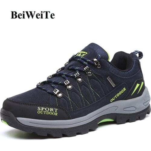 Mens Tourism Hiking Shoes Male Big Size Outdoor Sports Sneakers Autumn Hunting Climbing Trekking Non-slip Safety Mountain Shoes