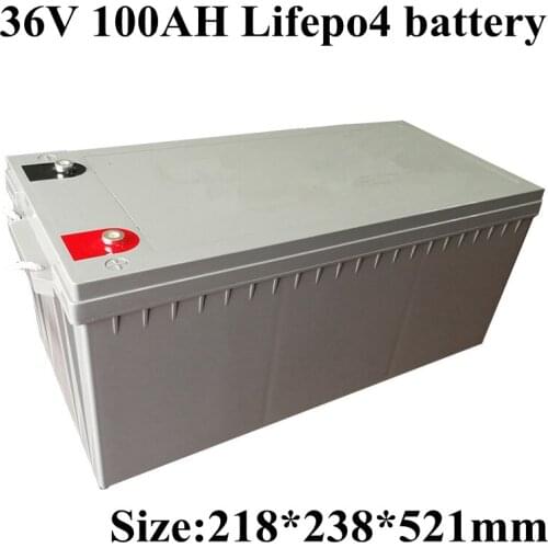 Lifepo4 36v 100ah Customized Battery Pack with BMS for Electric Vehicles Solar Street Light Caravan Solar System Solar Energy