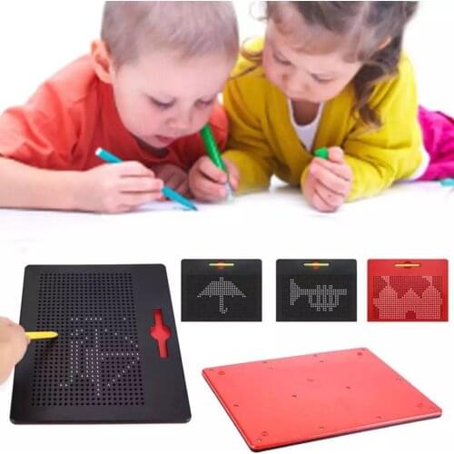 Magnetic Tablet Magnet Pad Drawing Board Steel Bead Stylus Pen Learning Educational Writing Toys for Children Gift