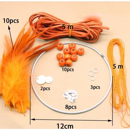 REGELIN 12CM Dream Catcher DIY Set Reve Circle Rings Findings Hanging Round cercle metal pour attrape reve Net Jewelry DIY