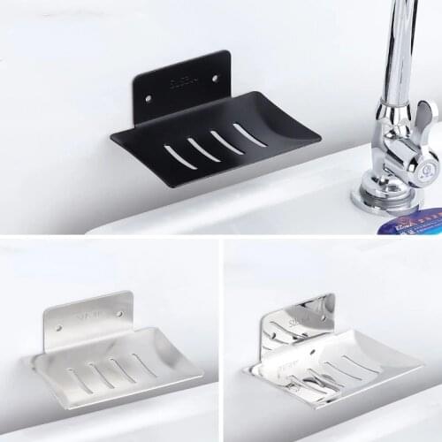 No drilling soap dish holder wall mounted soap sponge holder for kitchen soap holder bathroom organizer metal soap holder