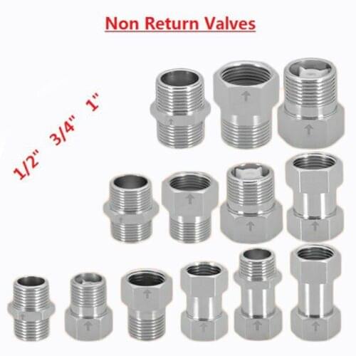 One Way Non Return Valves Brass Bsp 1/2" 3/4" 1" Male/Female Thread Check Valve Reflux Valve For Water Tank Water Heater Toilet