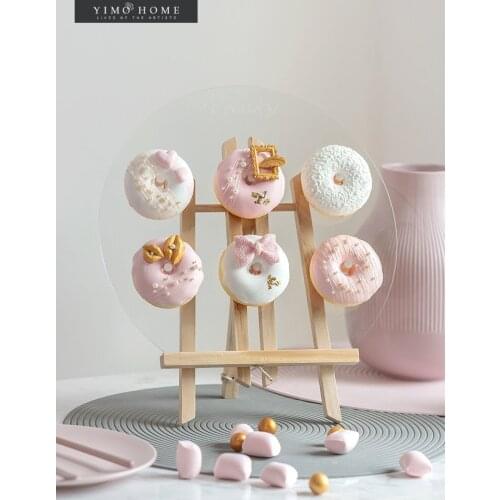 Donuts Display Acrylic Holder Sweet Wedding Donuts Rack Home Baking Bakeware Baking Shop Window Doughnut Plates for Party Decor
