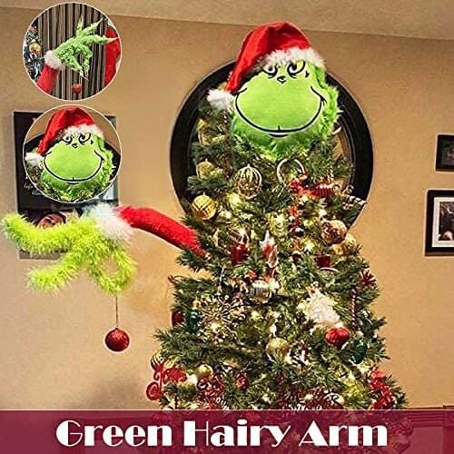 Christmas Ornament Thief Grinch Plush Pendant Christmas Tree Decor Creative Thief Body Head New Year Gift Kid 2022