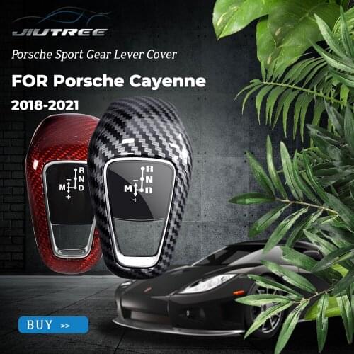 For Porsche Cayenne 2018 2019 2020 2021 CarbonFiber Gear Lever Trim Modification Interior Fit Porsche Interior Accessories