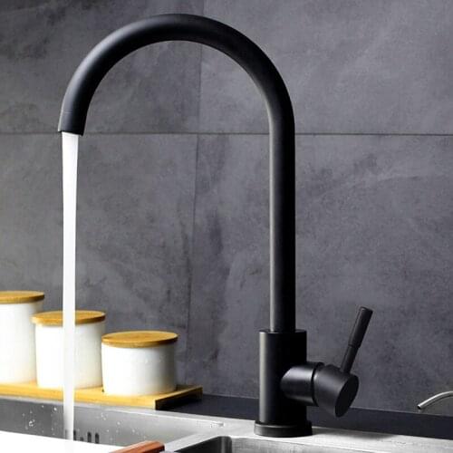 Stainless Steel Bathroom Basin Faucet 360 Rotatable Sink Hot And Cold Water Tap Single Handle Faucet Spout Mixer Tap Deck Mount