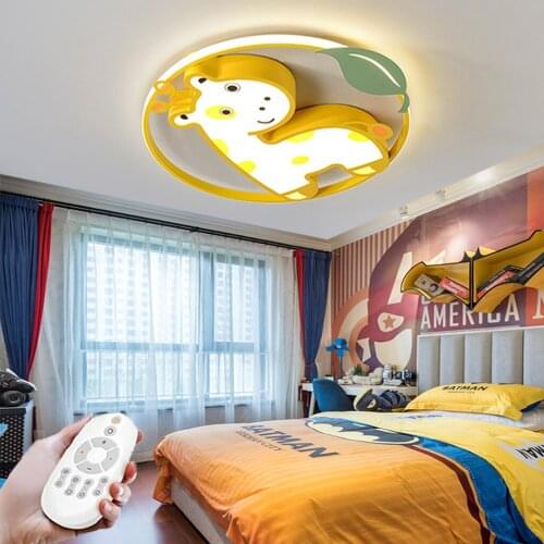 LED Dimmable Ceiling Lamp Modern Chandelier Childrens Room Decoration Light with Remote Control Cartoon Office Corridor Balcony
