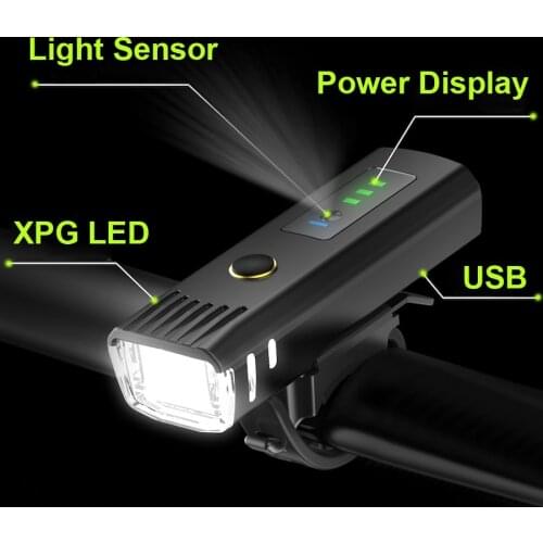 Smart Bike Light USB Rechargeable Flashlight For Bicycle Anti-glare MTB Bike Front Light Lamp Cycling Headlight Bike Accessories