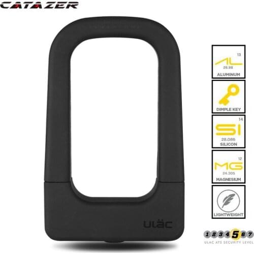 Bike Lock With 3 Keys Security Anti-theft Bicycle Lock Magnesium Alloy Strong Padlock for Bicycle Motorcycle Cycle U Lock