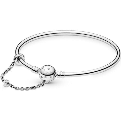 925 Sterling Silver Fit Limited Edition Moments True Bangle Fit Women Send Pan Bracelet DIY Jewelry Gift