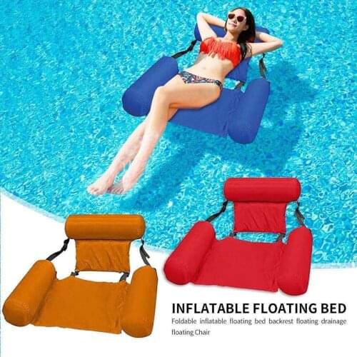 1Pc Outdoor Foldable Water Hammock Recliner Floating Swimming Mattress Sea Swimming Pool Party Toy Water Sports Lounger Chair