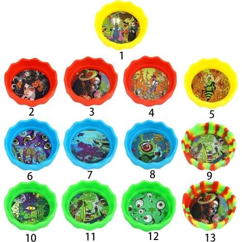 1/Pcs Silicone Ashtray Eco-Friendly Portable Unbreakable Tabletop Tray for Cigarettes Accessories Modern Style Decorative