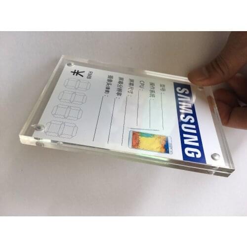 10pcs/lot Wholesale acrylic Price Label Display Stands Tag Sign Display Holders 13*9cm