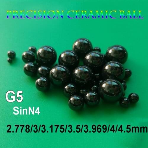 100 pcs 50/30 Precision Ceramic Ball Si3N4 G5 Silicon Nitride balls for bearing/pump/linear slide/valves balls/bike 3.969mm