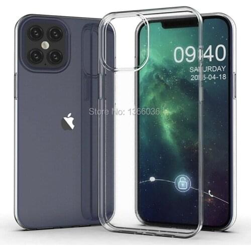 100Pcs Ultra Thin TPU Phone Case For iPhone 12 11 Pro XS Max XR X 8 Plus 7 6 6S 5 5S SE 2020 Transparent Clear Cover