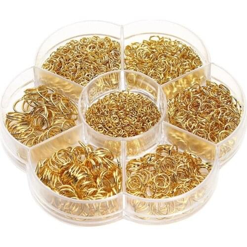 1450Pcs Round Diameter 2-10mm Hoops Earring Wires Connectors Closed Rings for DIY Jewelry Making Accessories