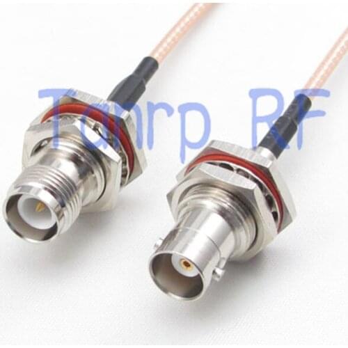 15CM Pigtail coaxial jumper cable RG316 extension cord 6inch BNC female nut bulkhead to RP TNC female RF adapter connector