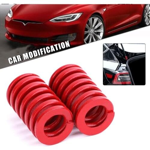2Pcs/Set Die Spring ​For Rear Trunk Tailgate Strut Support Left Bars Red For Tesla Model 3 2017 2018 2019 2020 2021