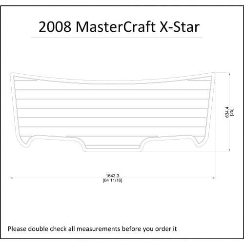 2008 MasterCraft X-Star Boat Swim Platform Pads 1/4" 6mm EVA Teak Decking