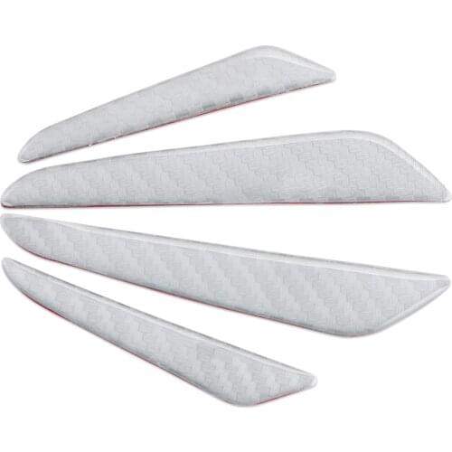 4Pcs Carbon Fibre Car Door Protection Strips Guard Anti-collision Waterproof Rubber Strip Auto Car Door Side Edge Protector