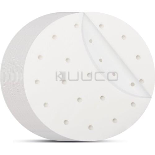 400Pcs Air Fryer Steamer Liners Premium Perforated Wood Pulp Papers Non-Stick Steaming Basket Mat Unbleached Air Fryer Filter