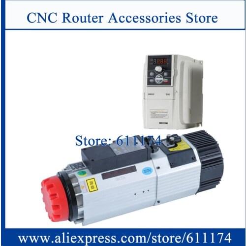 9KW ATC spindle motor Air cooled ISO30 12000-24000rpm automatic Spindle motor AC220V/AC380V + 9kw frequency VFD Inverter