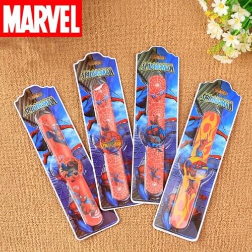 Disney spiderman Wristband Toys Watches Anime Movies Random Color Watch Cartoon Figure Fashion Toy Bracelet Kids Birthday Gift