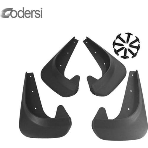 Universal 4Pcs Car Front Rear Mudflaps Mudguards Fender Flares Splash Guards Car Auto Van SUV Trucks Sedan Wheel Fender