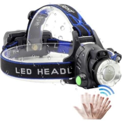 Sensor Headlight USB Induction LED Headlamp Fishing Lights Zoomable Headlamp Rechargeable Lantern Waterproof By 18650 Battery