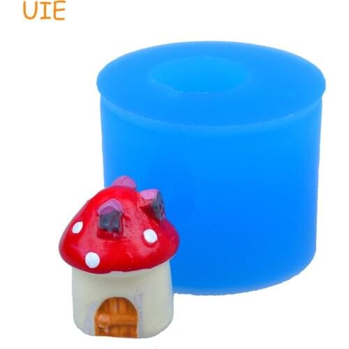 FYL363U 18.5mm 3D Mushroom House Silicone Mold - Cake Decoration Fondant Craft Cookie Biscuit Gum Paste, Resin Polymer Clay Mold