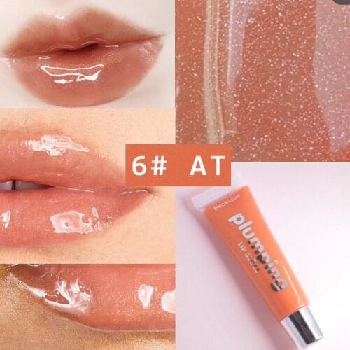 Crystal Jelly Moisturizing Gloss Plumping Lip Plumper Nutritious Liquid Lipstick Cherry Mineral Oil Clear Lip Gloss