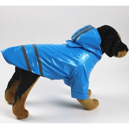 Quality Pet Cat Dog Raincoat Hooded Reflective Puppy Dog Rain Coat Outdoor Pet Clothes Hooded Windproof Design Waterproof Coat
