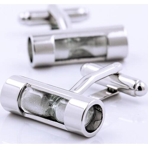 KFLK jewelry brand mens shirt cuff button high quality wedding gift cufflinks white hourglass 2020 new products free shipping